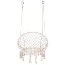 Load image into Gallery viewer, Safe Beige Hanging Hammock Chair Swing Rope Outdoor Indoor Bar Garden Seat Lazy Chair Collapsible Garden No Sticks Dropshipping
