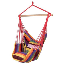 Load image into Gallery viewer, Safe Beige Hanging Hammock Chair Swing Rope Outdoor Indoor Bar Garden Seat Lazy Chair Collapsible Garden No Sticks Dropshipping